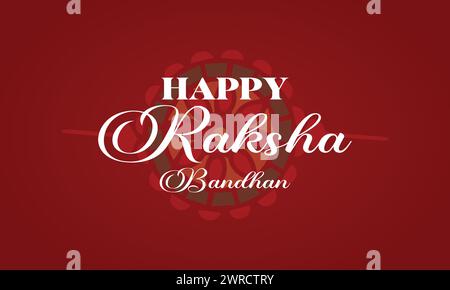 Happy Raksha Bandhan Amazing Text Illumination design Illustrazione Vettoriale