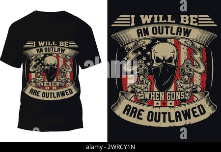 T-shirt americana veterano Design Vector Illustrazione Vettoriale