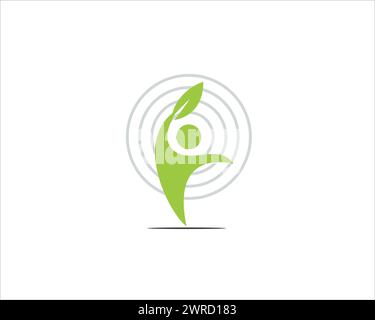 humen logo di assistenza sanitaria disegni semplice moderno per il servizio medico e logo clinica Illustrazione Vettoriale