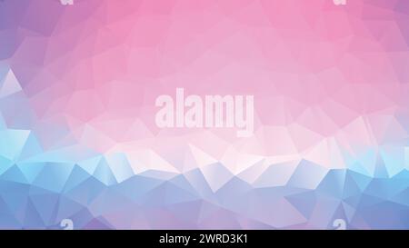 Blu vettoriale chiaro e viola sfondo astratto in polietilene basso, carta da parati trendy, geometrica, cyber poligonale, poster in stile triangolo Illustrazione Vettoriale