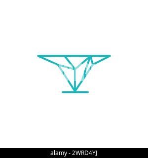 Logo T Stone. Icona lettera T. Illustrazione Vettoriale