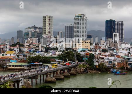 La città di Nha Trang in Vietnam Foto Stock