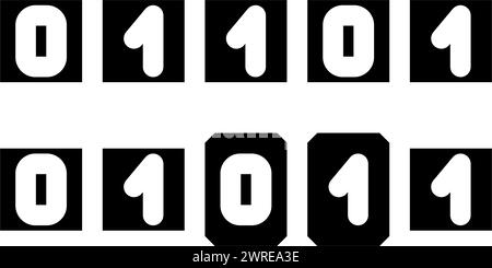 illustrazione vettoriale dell'icona del glifo dell'algoritmo genetico Illustrazione Vettoriale