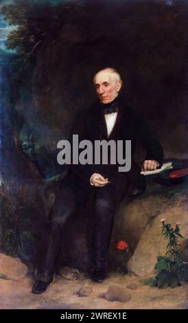 William Wordsworth (1770-1850), poeta romantico inglese, ritratto a olio su tela di Henry William Pickersgill, circa 1850 Foto Stock