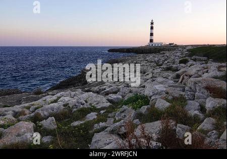 Faro di Cala'n Bosch Foto Stock