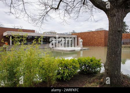 museo d'arte dell'Asia orientale presso Aachener Weiher, Colonia, Germania. Museo Fuer Ostasiatische Kunst am Aachener Weiher, Koeln, Deutschland. Foto Stock