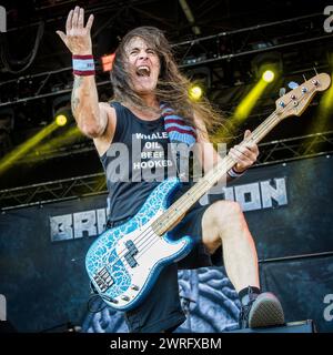 Steve Harris di Iron Maiden e British Lion Foto Stock