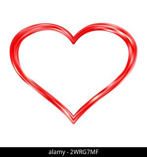 Sottile cornice a cuore dorato. Golden Realistic Heart Border. Il lusso, simbolo dell'amore. Illustrazione Vettoriale