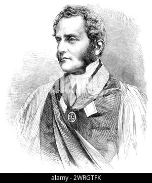 Il reverendo Arthur Penrhyn Stanley, D.D., il nuovo decano di Westminster, 1864. Incisione da una fotografia di John e Charles Watkins. Fu per molti anni cappellano del Principe consorte, e sul Principe di Galles formò la sua istituzione divenne cappellano di sua altezza reale. Ha accompagnato il Principe in Oriente, e ha pubblicato un volume di sermoni predicati in Terra Santa, con alcune note interessanti del tour. Sta anche esaminando il Cappellano del Vescovo di Londra. Da "Illustrated London News", 1864. Foto Stock