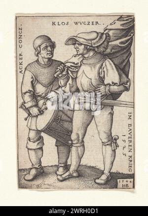 Ensign e batterista nella guerra dei contadini del 1525, 1544. Collezione privata Foto Stock