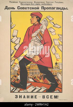 Giornata della Propaganda sovietica - conoscenza per tutti!, 1919. Collezione privata Foto Stock