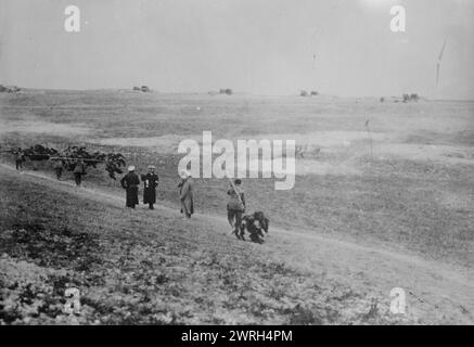 Artiglieria tedesca nei pressi di Verdun, tra il 1914 e il 1915. Soldati tedeschi vicino a Verdun, in Francia, durante la prima guerra mondiale Foto Stock