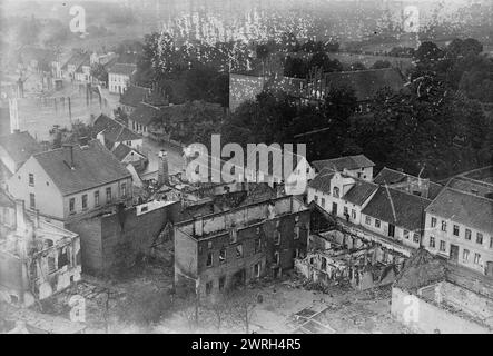 Hohenstein-Tannenberg, tra il 1914 e il 1915. Vista aerea della città di Hohenstein (oggi Olsztynek, Polonia) durante la prima guerra mondiale Foto Stock