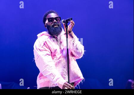 Afro B si esibisce all'OVO Hydro di Glasgow il 12 marzo 2024 Foto Stock