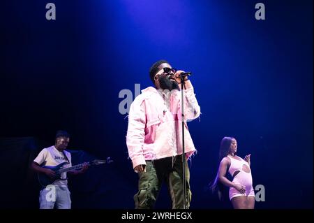 Afro B si esibisce all'OVO Hydro di Glasgow il 12 marzo 2024 Foto Stock