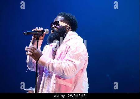 Afro B si esibisce all'OVO Hydro di Glasgow il 12 marzo 2024 Foto Stock