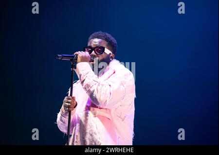 Afro B si esibisce all'OVO Hydro di Glasgow il 12 marzo 2024 Foto Stock