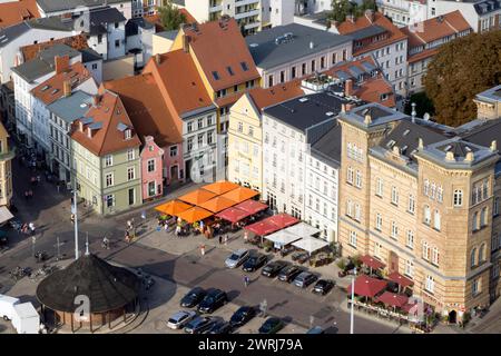 Nuovo mercato nel centro storico di Stralsund, 12/09/2016 Foto Stock