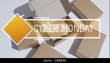 Immagine del testo del lunedì cibernetico sulle confezioni regalo Foto Stock