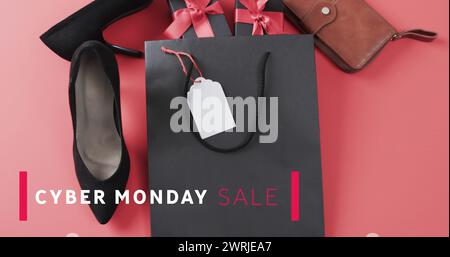 Immagine del testo di vendita del lunedì cibernetico sugli acquisti Foto Stock
