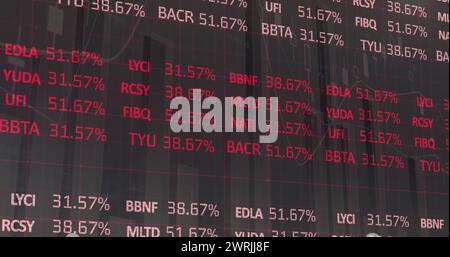 Immagine delle statistiche e dell'elaborazione dei dati finanziari Foto Stock