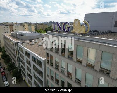 ING Group firma su un edificio per uffici nella città di Varsavia, Polonia Foto Stock