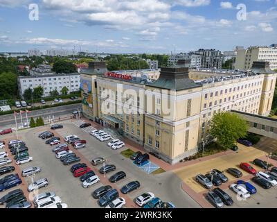 Sede centrale di Polskie radio - radio polacca, ente nazionale statale di radiodiffusione finanziato con fondi pubblici a Varsavia, Polonia Foto Stock