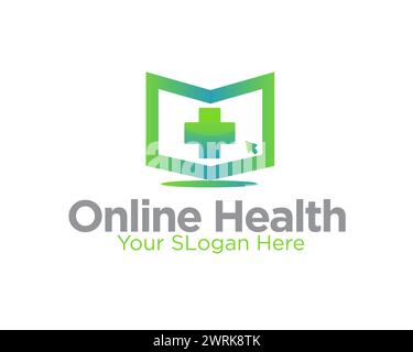 servizio di assistenza sanitaria online per medico e clinica online Illustrazione Vettoriale