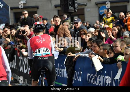 Rho, Italia. 13 marzo 2024. THOMAS Benjamin la gara d'élite maschile della Milano-Torino, gara ciclistica di un giorno (177km) da Rho e Salassa - Nord Ovest Italia - mercoledì 13 marzo 2024. Sport - ciclismo . (Foto di Gian Mattia D'Alberto/ credito: LaPresse/Alamy Live News Foto Stock