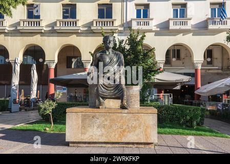 Monumento di Aristotele in Piazza Aristotele nella città di Salonicco, Grecia Foto Stock