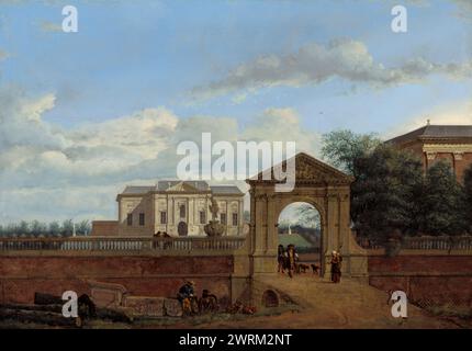 Jan van der Heyden (olandese, 1637 - 1712 ), An Architectural Fantasy, c. 1670, olio su pannello di quercia, Ailsa Mellon Bruce Fund Foto Stock