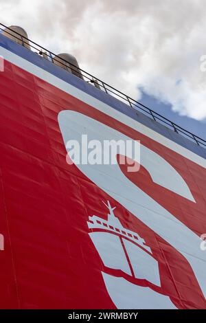 12 aprile 2022 . Harwich Regno Unito. Traghetto Stena Line. Viaggia verso l'Hook of Holland nei Paesi Bassi. Foto Stock