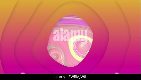 Immagine di forme in movimento su sfondo liquido colorato Foto Stock