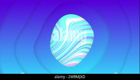 Immagine di forme su sfondo liquido colorato in movimento Foto Stock