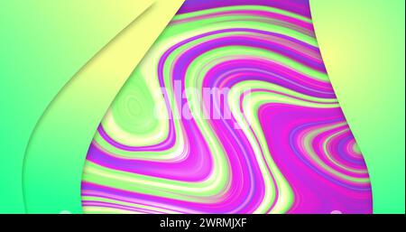 Immagine di forme su sfondo liquido colorato in movimento Foto Stock