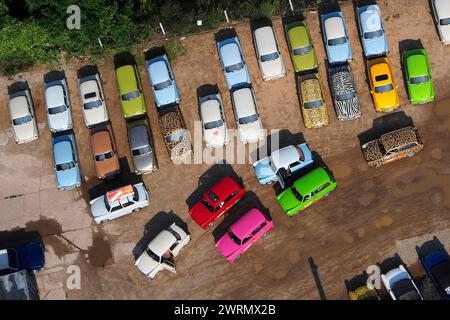 Old Trabant auto, Trabi, Berlino, Germania, Europa Foto Stock