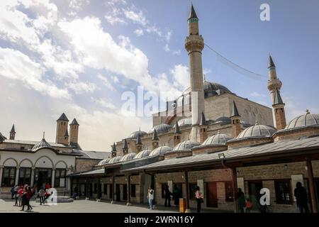 Vista dalla Moschea Selimiye nella città di Konya, Turchia Foto Stock