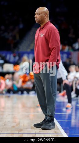 13 marzo 2024: Allenatore dei Florida State Seminoles Leonard Hamilton durante una partita del torneo di pallacanestro maschile ACC tra i Virginia Tech Hokies e i Florida State Seminoles alla Capital One Arena di Washington, DC Justin Cooper/CSM Foto Stock