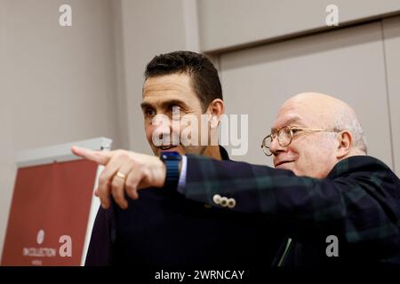 Roma, Italia. 13 marzo 2024. Roberto Vannacci, generale dell'esercito sospeso per le sue affermazioni, presenta il libro il Coraggio Vince con la presentazione di Francesco Storace - Roma, Italia - Mercoledì, 13 marzo 2024 (foto Cecilia Fabiano/LaPresse) Roberto Vannacci, generale dell'esercito sospeso per le sue dichiarazioni, presenta il libro il Coraggio Vince con la presentazione di Francesco Storace - politica - Roma, Italia - mercoledì 13 marzo 2024 (foto Cecilia Fabiano/LaPresse) crediti: LaPresse/Alamy Live News Foto Stock