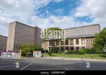 Casa 22, parte del Museo Stasi di Berlino, Germania. Foto Stock