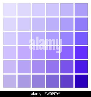 Sfumature sfumature della tavolozza colori viola. Illustrazione vettoriale. EPS 10. Illustrazione Vettoriale