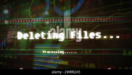 Immagine dell'elaborazione dei dati sul server Foto Stock