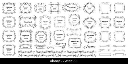 Grande set di elementi grafici vettoriali per la progettazione Illustrazione Vettoriale