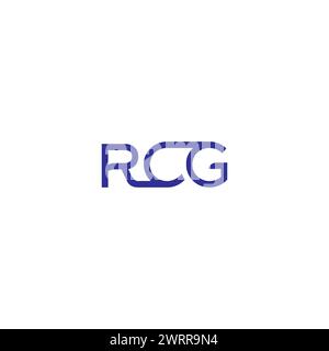 Logo RCG Design semplice. Icona lettera R. Illustrazione Vettoriale