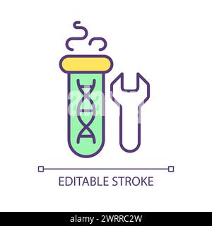 Icona a colori RGB regolazione genetica artificiale Illustrazione Vettoriale