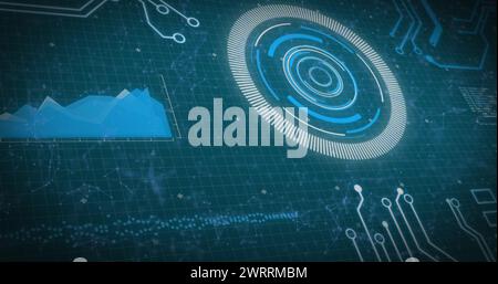 Immagine della scansione dell'ambito sull'elaborazione dei dati Foto Stock