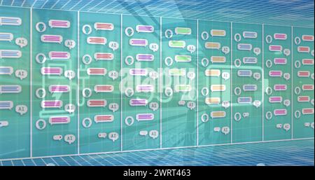 Immagine dell'elaborazione della chat ai online sul traffico stradale Foto Stock