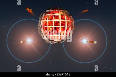 Civiltà della sfera di Dyson Foto Stock