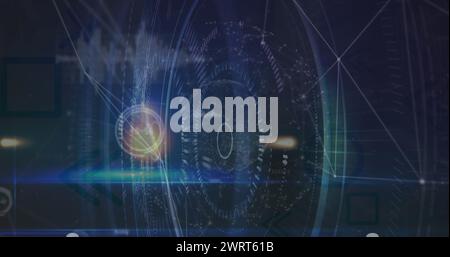 Immagine della scansione dell'ambito e dell'elaborazione dei dati Foto Stock