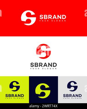 Simbolo simbolo S Letter Logo Template Illustrazione Vettoriale
